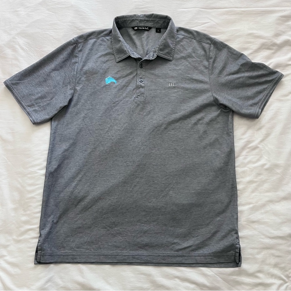 Travis Mathew Golf Polo Shirt Mens Large  Performance Buffalo Logo